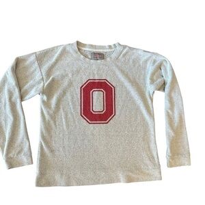 Women’s OHIO STATE BUCKEYES Crewneck Terry Sweatshirt XXL Varsity Authentic